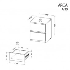 Naktsskapītis ARCA AR10, balts